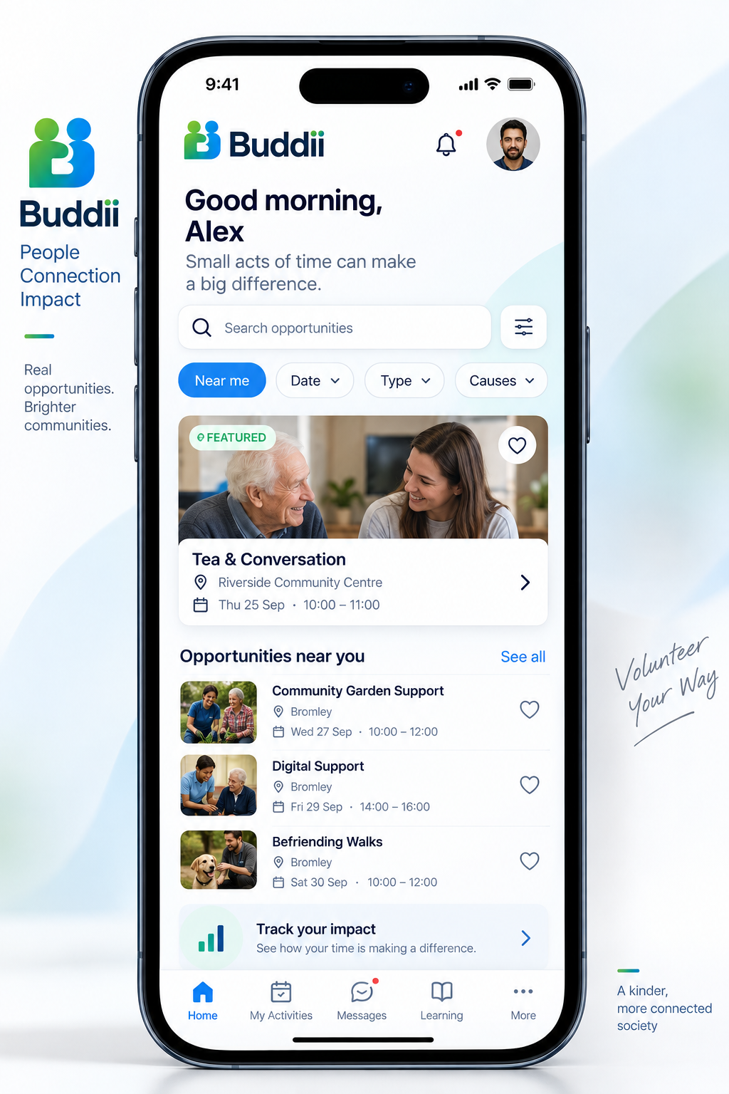 Buddii mobile application concept
