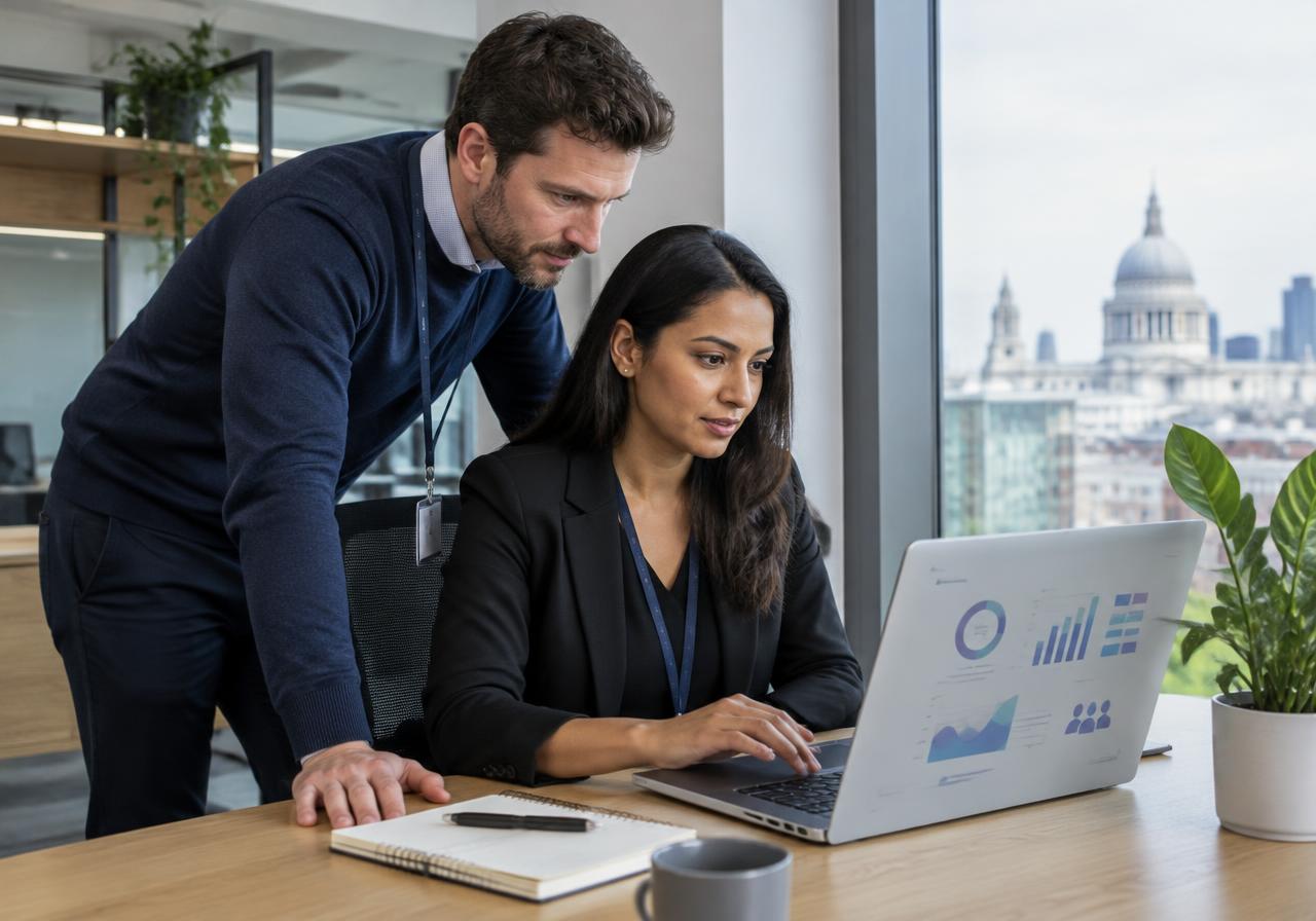 HR manager reviewing the employer dashboard