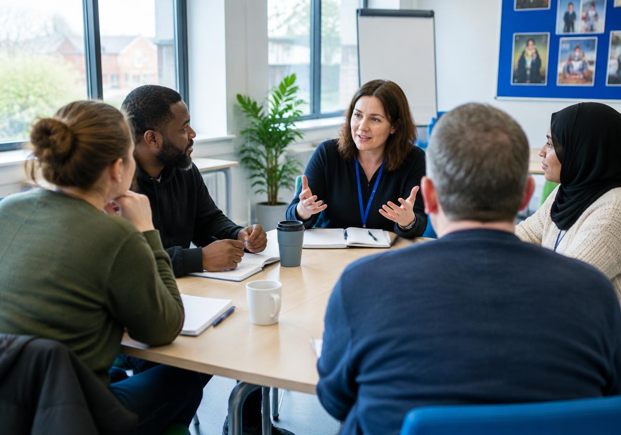 Facilitator leading an employability workshop